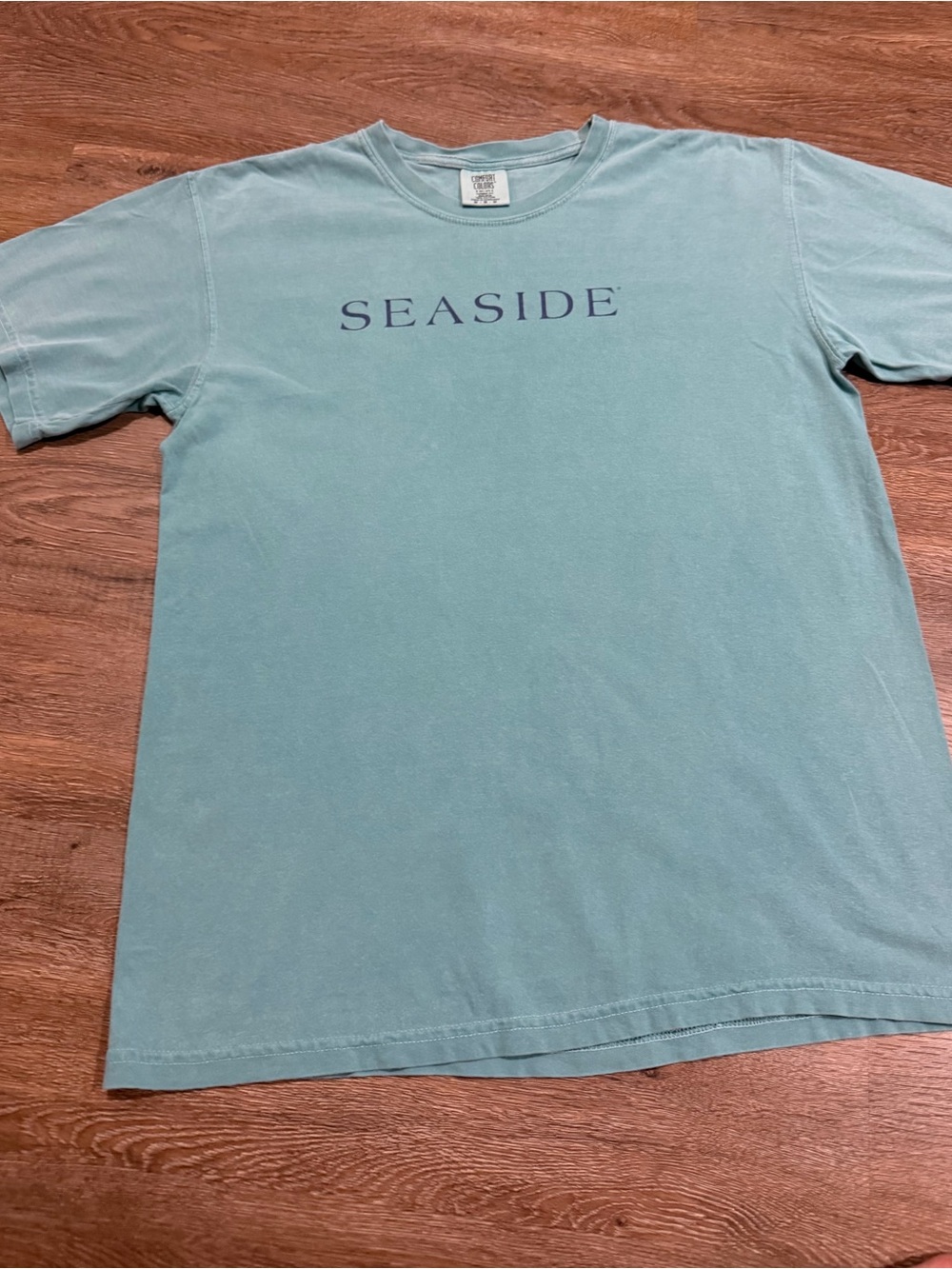 Seaside Comfort Colors The New Town Old Ways Blue Green Ring Spun Cotton Medium - Picture 5 of 10